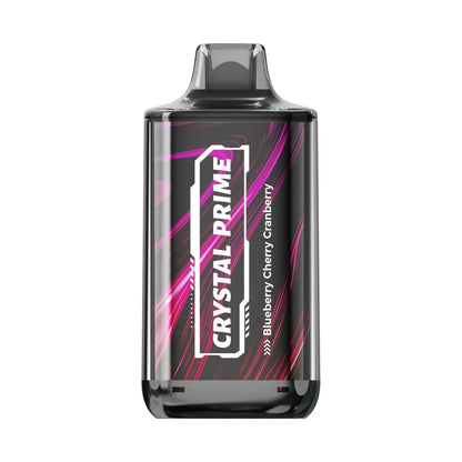 Crystal Prime Deluxe 18000 Puffs Disposable. Black colour with Blueberry cherry cranberry flavor