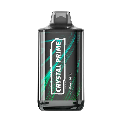 Crystal Prime Deluxe 18000 Puffs Disposable. Black colour with Fresh mint flavor