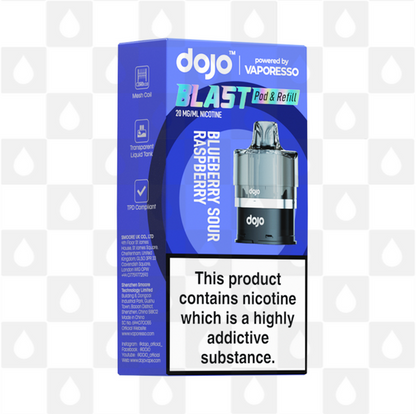 Vaporesso Dojo Blast 6000 puffs disposable vape UK , with Blueberry Sour Raspberry Flavour.