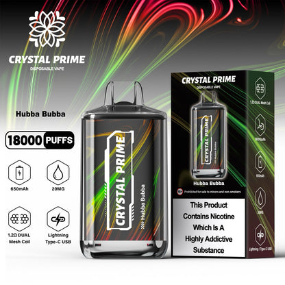 Crystal Prime Deluxe 18000 Puffs Disposable , crystal prime , crystal prime vape