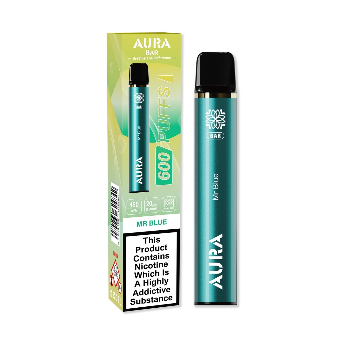 Aura Bar 600 Puffs Disposbale Vape Pod Box of 10