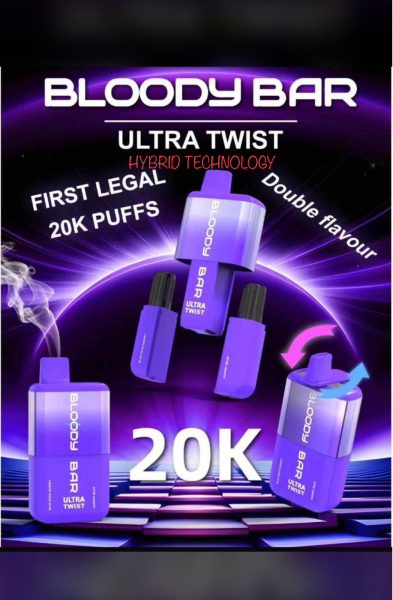 BLOODY BAR 20k ULTRA TWIST 20000 Puffs Disposable Vape