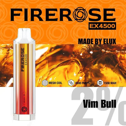 Firerose EX4500 Disposable Vape Pod Puff Pod Box of 10