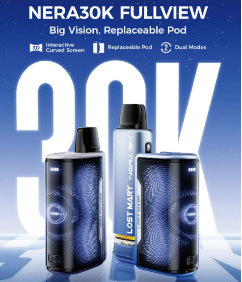 Lost Mary Nera 30k Fullview refilled pod kit UK. 