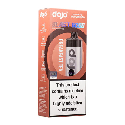 Vaporesso Dojo Blast 6000 puffs disposable vape UK , with Breakfast Tea Flavour.