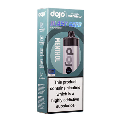 Vaporesso Dojo Blast 6000 puffs disposable vape UK , with Menthol Flavour.