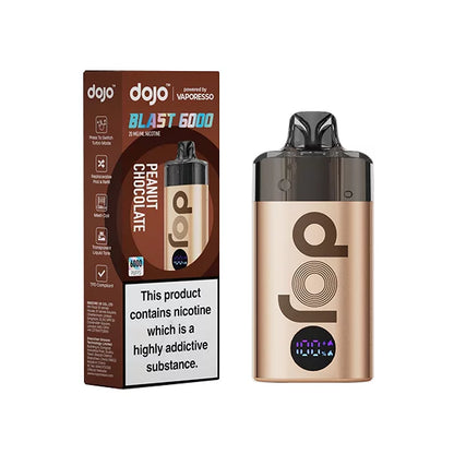 Vaporesso Dojo Blast 6000 puffs disposable vape UK , with Peanut Choclate  Flavour.